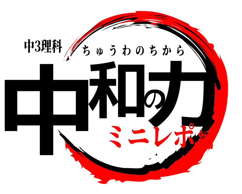 中3理科 中和の力 ちゅうわのちから ミニレポ編
