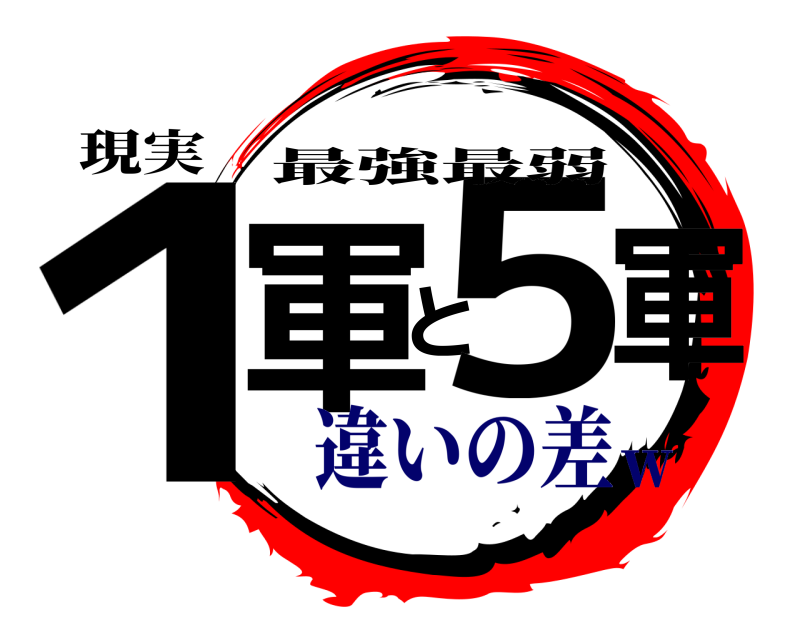 現実 １軍と５軍 最強最弱 違いの差ｗ