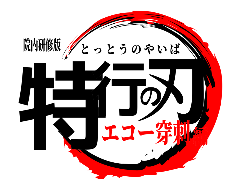 院内研修版 特行の刃 とっとうのやいば エコー穿刺編