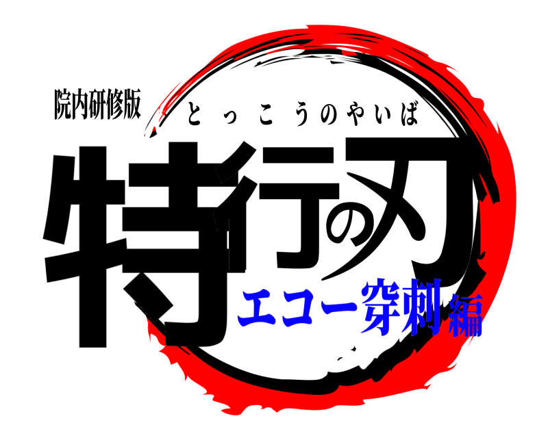 院内研修版 特行の刃 とっこうのやいば エコー穿刺編