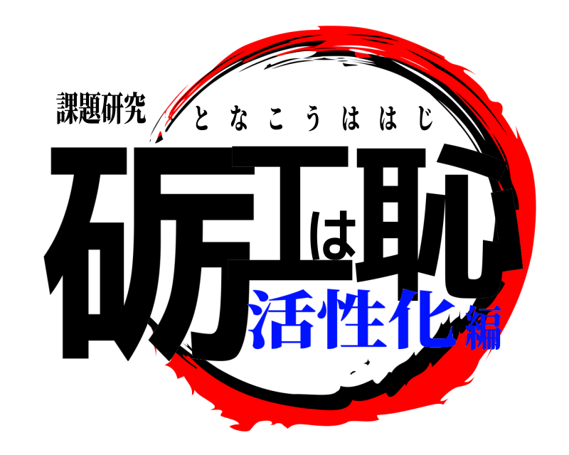 課題研究 砺工は恥 となこうははじ 活性化編